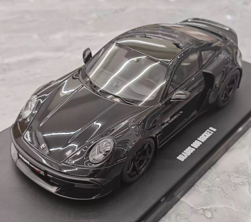[GT Spirit] 1:18 Porsche 2023 911 Turbo S BRABUS Rocket 900 Black Model Car Resin