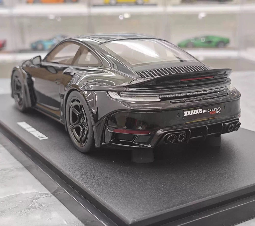 [GT Spirit] 1:18 Porsche 2023 911 Turbo S BRABUS Rocket 900 Black Model Car Resin