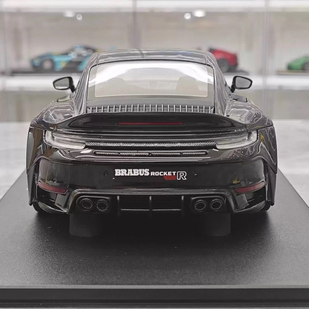 [GT Spirit] 1:18 Porsche 2023 911 Turbo S BRABUS Rocket 900 Black Model Car Resin