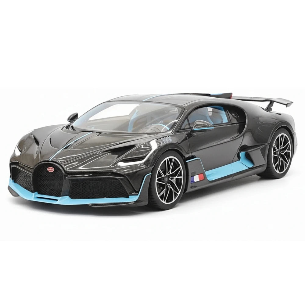 [Henson & Heaven] 1:18 Bugatti 2019 Divo svart modellbil harts