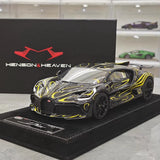 [Henson & Heaven] 1:18 Bugatti 2019 Divo Black & Yellow Model Car Resin