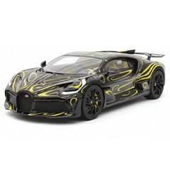 [Henson & Heaven] 1:18 Bugatti 2019 Divo Black & Yellow Model Car Resin