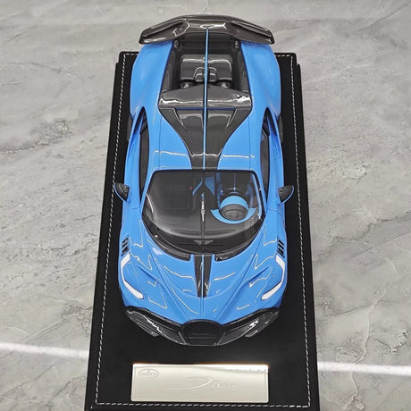 [Henson & Heaven] 1:18 Bugatti 2019 Divo Blue Model Car Resin