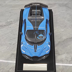 [Henson & Heaven] 1:18 Bugatti 2019 Divo Blue Model Car Resin