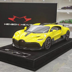 [Henson & Heaven] 1:18 Bugatti 2019 Divo Yellow Model Car Resin