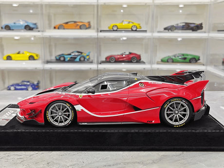 Henson & Heaven Ferrari 2017 FXX-K Evo Metallic Red Carbon Racing Livery 1:18 – Collectible Resin Model Resin