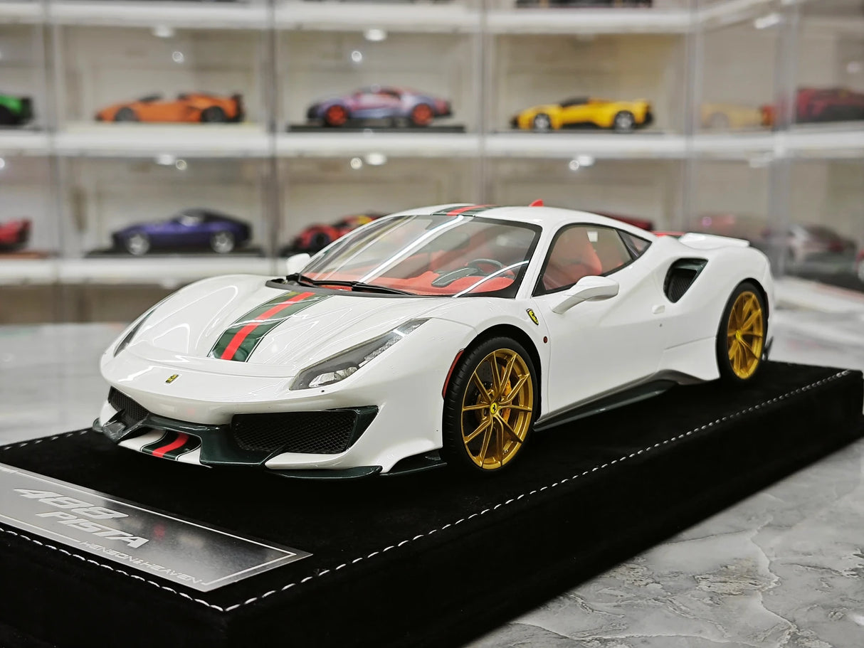 Henson & Heaven Ferrari 2018 488 피스타 구찌 에디션 1:18 – 수집용 레진 모델 레진