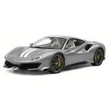 Henson & Heaven Ferrari 2018 488 Pista Metallic Grey 1:18 – Sammelobjekt-Resin-Modellharz