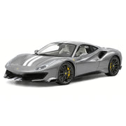 Henson & Heaven Ferrari 2018 488 Pista Metallic 그레이 1:18 – 컬렉션용 레진 미니카