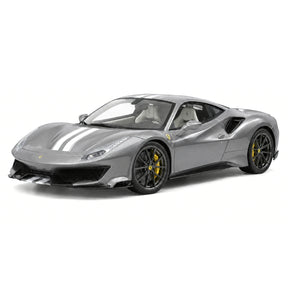Henson & Heaven Ferrari 2018 488 Pista Metallic Grey 1:18 – Sammelobjekt-Resin-Modellharz