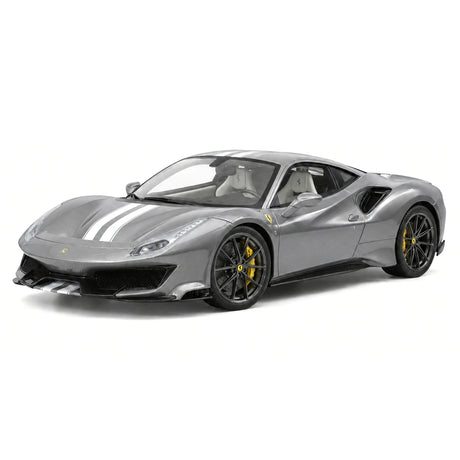 Henson & Heaven Ferrari 2018 488 Pista Metallic Grey 1:18 – Collectible Resin Model Resin