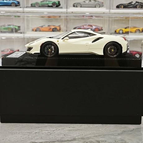 Henson & Heaven Ferrari 2018 488 Pista Off-White 1:18 – Collectible Resin Model Resin