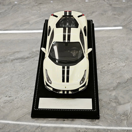 Henson & Heaven Ferrari 2018 488 Pista Off-White 1:18 – Collectible Resin Model Resin