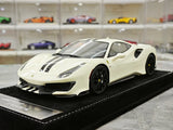 Henson & Heaven Ferrari 2018 488 Pista Off-White 1:18 – Sammelobjekt-Resin-Modellharz
