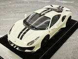Henson & Heaven Ferrari 2018 488 Pista Off-White 1:18 – Sammelobjekt-Resin-Modellharz