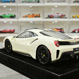 Henson & Heaven Ferrari 2018 488 Pista Off-White 1:18 – Sammelobjekt-Resin-Modellharz