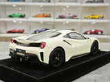 Henson & Heaven Ferrari 2018 488 Pista Off-White 1:18 – Sammelobjekt-Resin-Modellharz