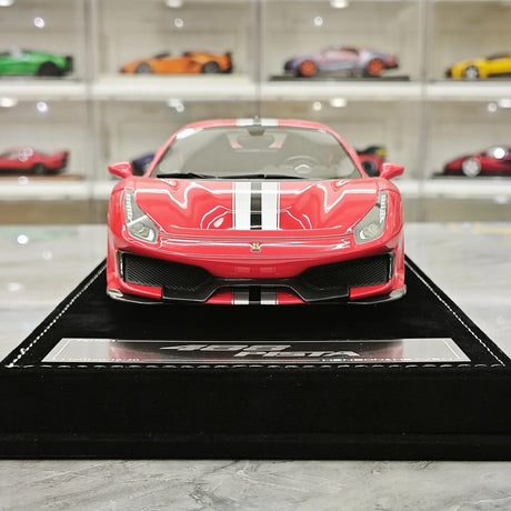 Henson & Heaven Ferrari 2018 488 Pista Rosso Corsa 1:18 – Collectible Resin Model Resin
