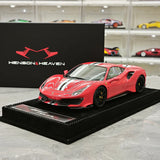 Henson & Heaven Ferrari 2018 488 Pista Rosso Corsa 1:18 – samlarresinmodellresin