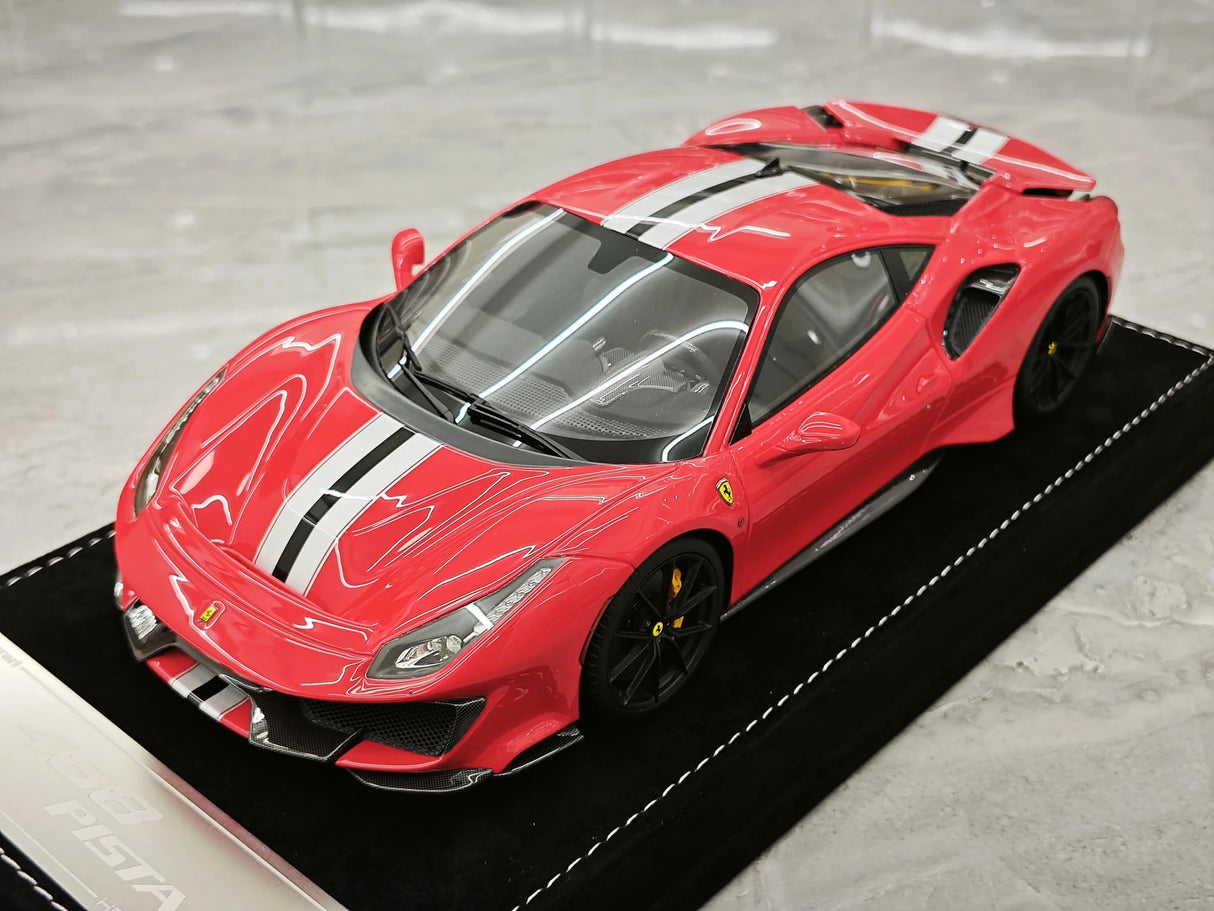 Henson & Heaven Ferrari 2018 488 Pista Rosso Corsa 1:18 – samlarresinmodellresin