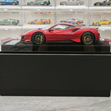 Henson & Heaven Ferrari 2018 488 Pista Rosso Vulcano 1:18 – Sammelobjekt-Resin-Modellharz