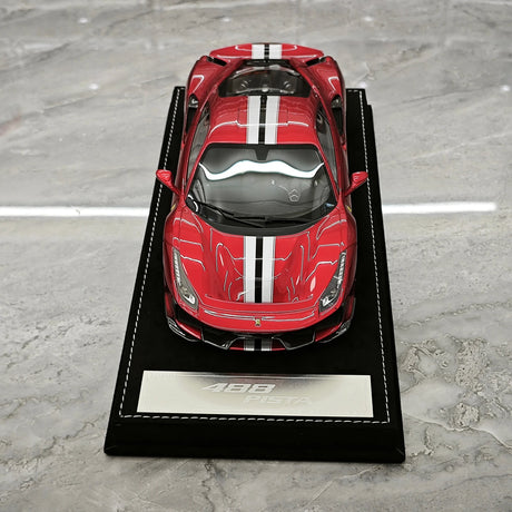 Henson & Heaven Ferrari 2018 488 Pista Rosso Vulcano 1:18 – Collectible Resin Model Resin