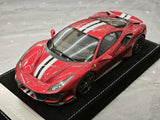 Henson & Heaven Ferrari 2018 488 Pista Rosso Vulcano 1:18 – Sammelobjekt-Resin-Modellharz