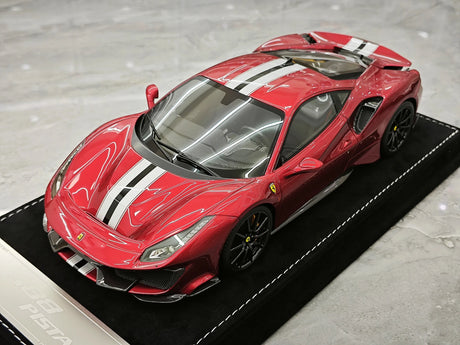 Henson & Heaven Ferrari 2018 488 Pista Rosso Vulcano 1:18 – Collectible Resin Model Resin