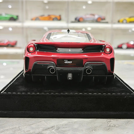 Henson & Heaven Ferrari 2018 488 Pista Rosso Vulcano 1:18 – Collectible Resin Model Resin