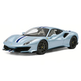 Henson & Heaven Ferrari 2018 488 Pista Silver Blue 1:18 – Collectible Resin Model Resin