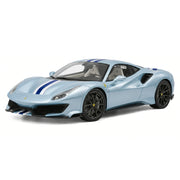 Henson & Heaven Ferrari 2018 488 Pista 실버 블루 1:18 – 컬렉션용 레진 미니카