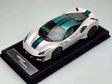 Henson & Heaven Ferrari 2018 488 피스타 화이트 그린 1:18 – 수집용 레진 모델 레진