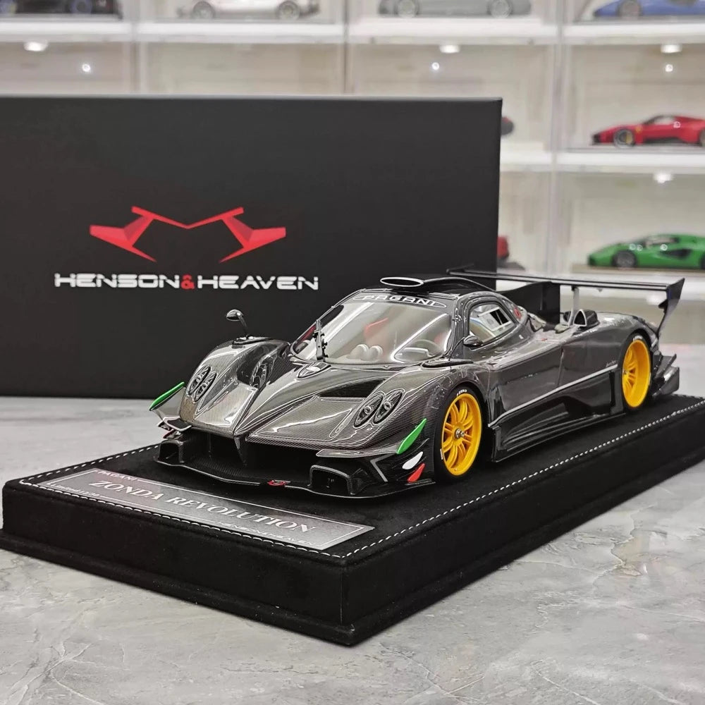 [Henson & Heaven] 1:18 Pagani 2010 Zonda R Evolution Black Model Car Resin