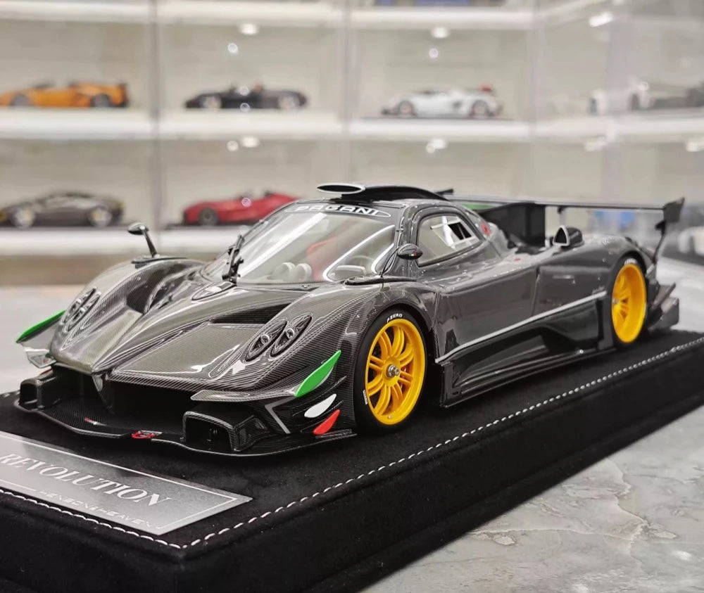 [Henson & Heaven] 1:18 Pagani 2010 Zonda R Evolution Black Model Car Resin