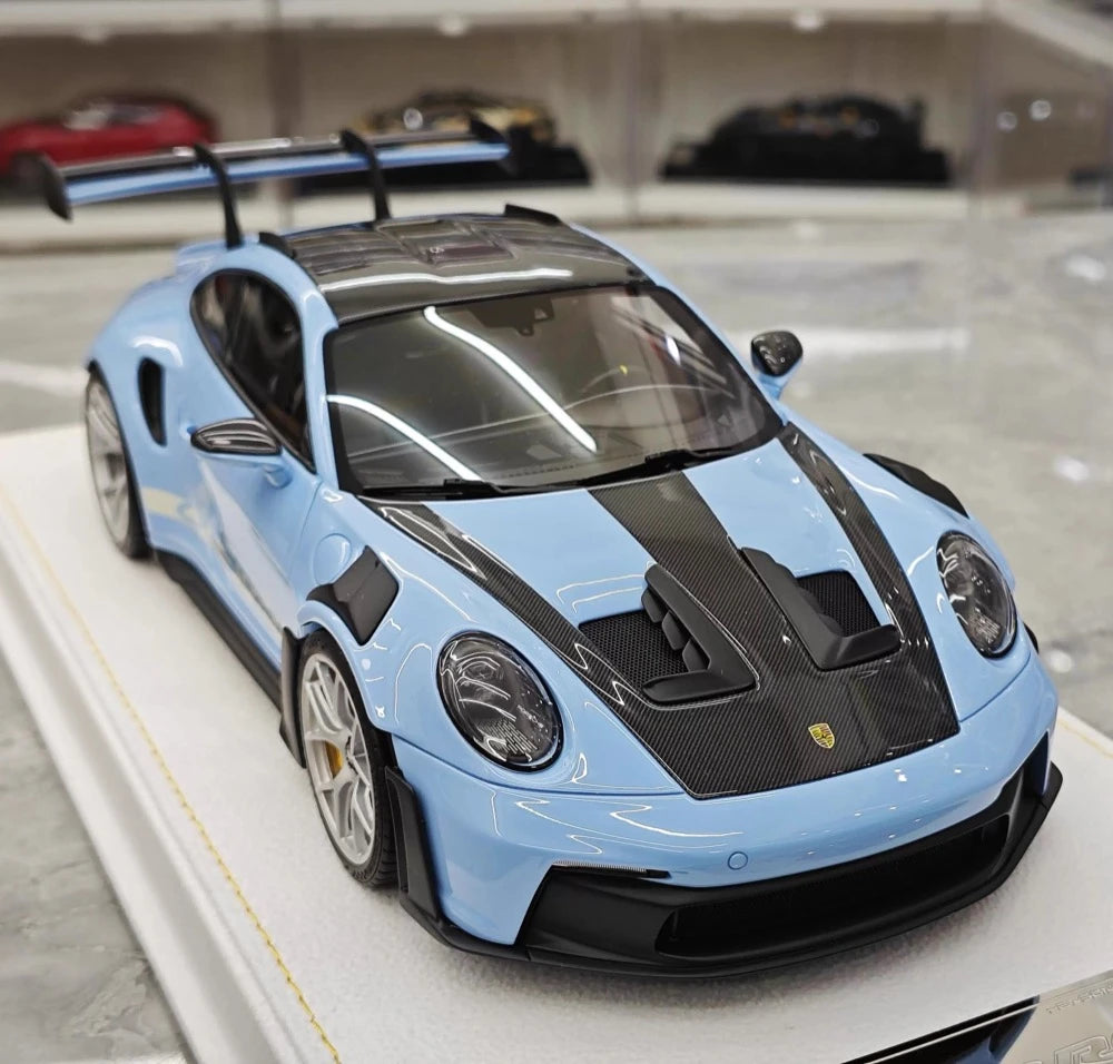 [Henson & Heaven] 1:18 Porsche 2023 992.1 GT3 RS Blue Model Car Resin