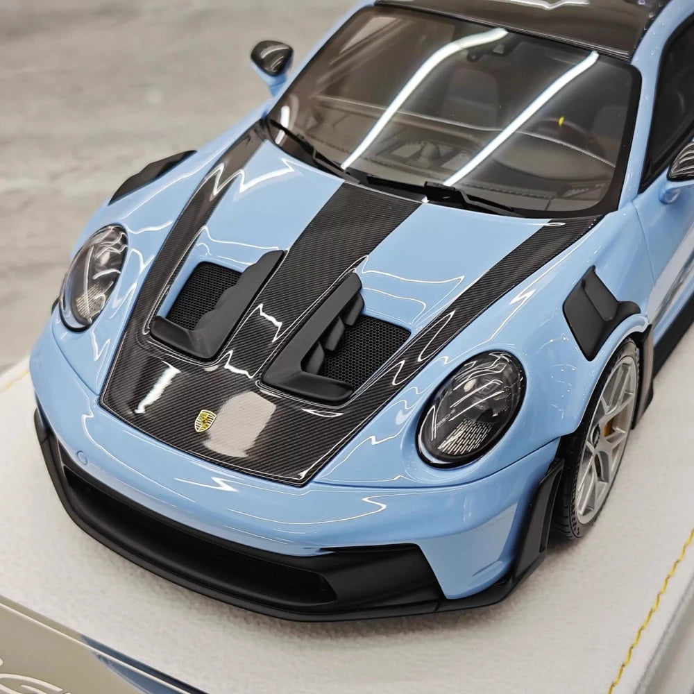 [Henson & Heaven] 1:18 Porsche 2023 992.1 GT3 RS Blue Model Car Resin