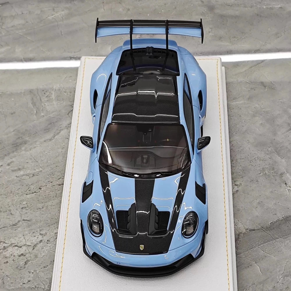 [Henson & Heaven] 1:18 Porsche 2023 992.1 GT3 RS Blue Model Car Resin