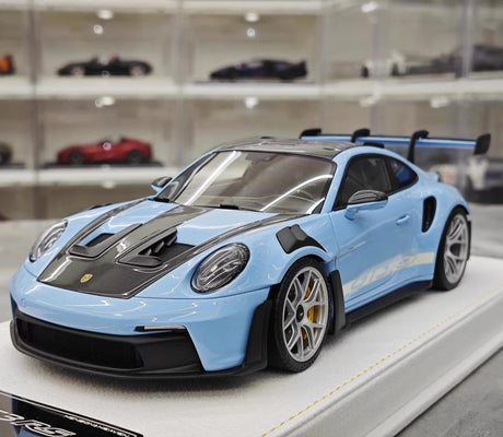[Henson & Heaven] 1:18 Porsche 2023 992.1 GT3 RS Blue Model Car Resin