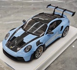 [Henson & Heaven] 1:18 Porsche 2023 992.1 GT3 RS Blue Model Car Resin