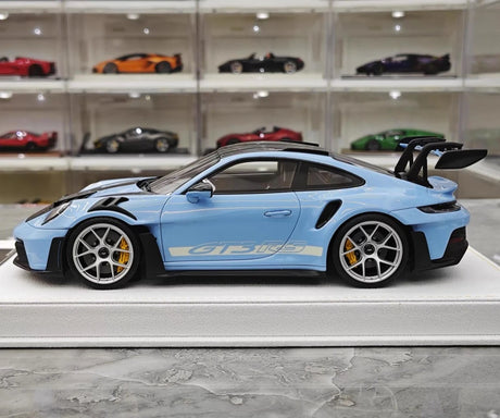 [Henson & Heaven] 1:18 Porsche 2023 992.1 GT3 RS Blue Model Car Resin