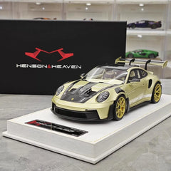 [Henson & Heaven] 1:18 Porsche 2023 992.1 GT3 RS Gold Model Car Resin