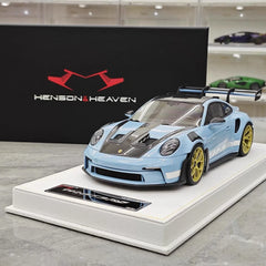 [Henson & Heaven] 1:18 Porsche 2023 992.1 GT3 RS clair bleu voiture miniature Resin