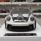[Henson & Heaven] 1:18 Porsche 2023 992.1 GT3 RS argent voiture miniature Resin