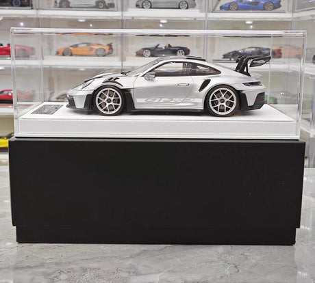 [Henson & Heaven] 1:18 Porsche 2023 992.1 GT3 RS Silver Model Car Resin