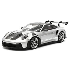 [Henson & Heaven] 1:18 Porsche 2023 992.1 GT3 RS Silver Model Car Resin