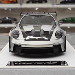 [Henson & Heaven] 1:18 Porsche 2023 992.1 GT3 RS Silver Model Car Resin