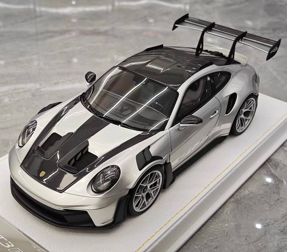 [Henson & Heaven] 1:18 Porsche 2023 992.1 GT3 RS argent voiture miniature Resin