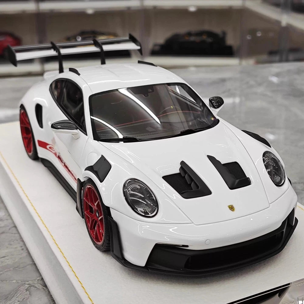 [Henson & Heaven] 1:18 Porsche 2023 992.1 GT3 RS White Model Car Resin