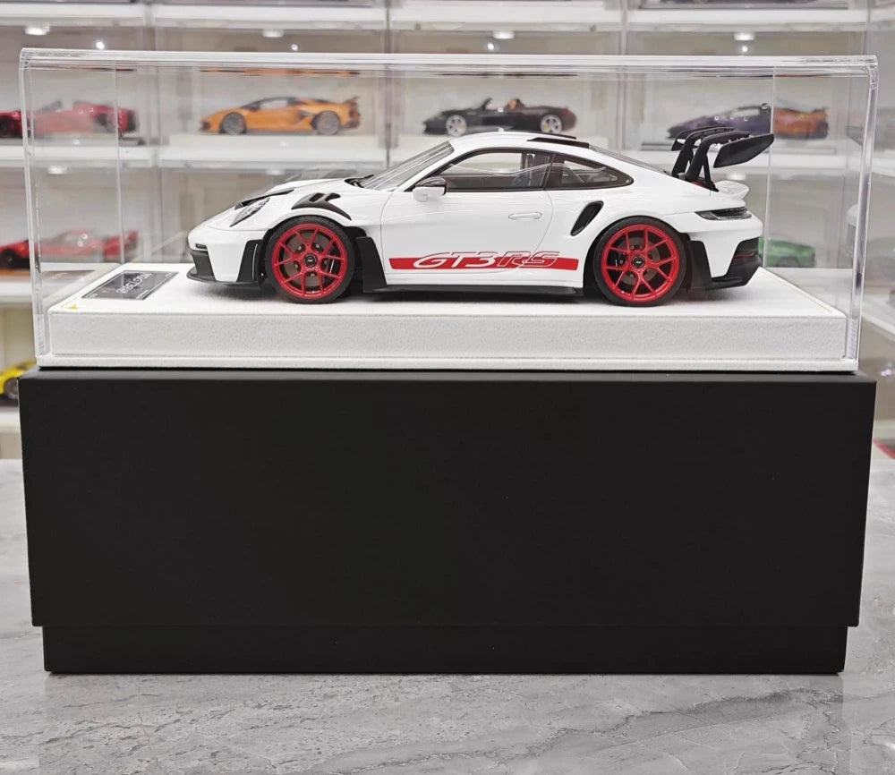 [Henson & Heaven] 1:18 Porsche 2023 992.1 GT3 RS White Model Car Resin