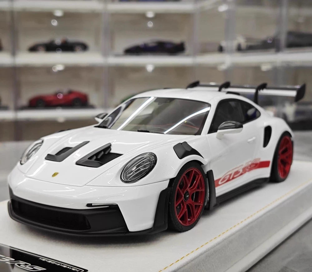 [Henson & Heaven] 1:18 Porsche 2023 992.1 GT3 RS White Model Car Resin